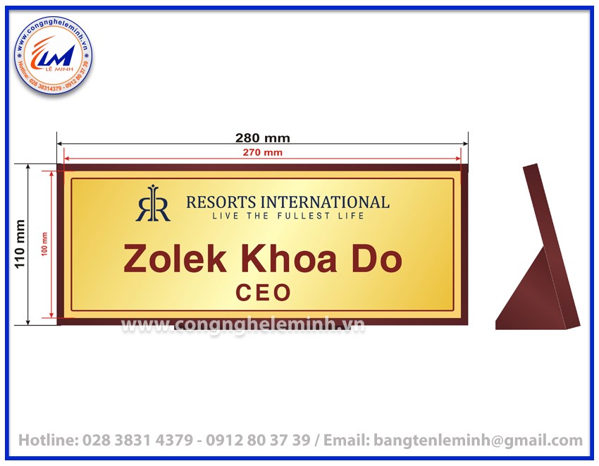 BẢNG CHỨC DANH ĐẾ 1 MẶT LỚN 