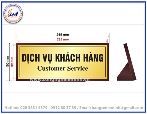 BẢNG CHỨC DANH ĐẾ 1 MẶT NHỎ 