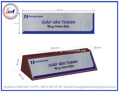 BIỂN CHỨC DANH ĐẾ 1 MẶT KHỐI 
