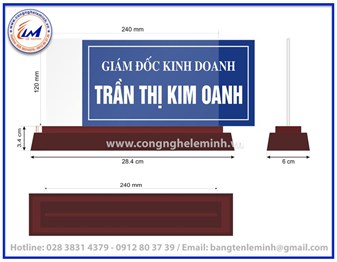 BIỂN CHỨC DANH ĐỂ BÀN 