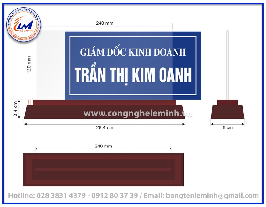 BIỂN CHỨC DANH ĐỂ BÀN 