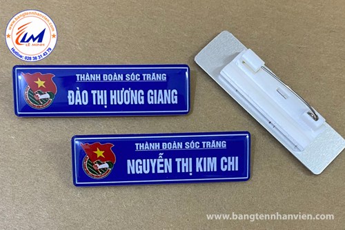BẢNG TÊN GẮN KIM GÀI MẪU ĐOÀN SÓC TRĂNG
