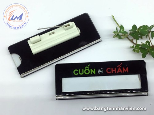 LÀM BẢNG TÊN MICA - MẪU CUỐN CHẤM