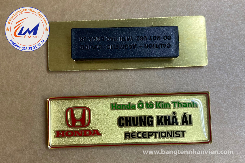MẪU BẢNG TÊN CÔNG TY HONDA GẮN NAM CHÂM