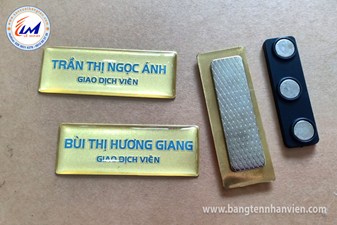 MẪU BẢNG TÊN NHÂN VIÊN ĐỒNG ĂN MÒN GẮN NAM CHÂM