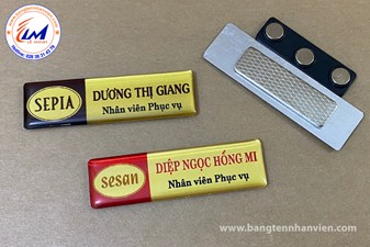 MẪU BẢNG TÊN NHÂN VIÊN NHÀ HÀNG SAPIA GÁN NAM CHÂM