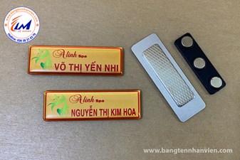 MẪU BẢNG TÊN NHÂN VIEN SPA ALINH GẮN NAM CHÂM
